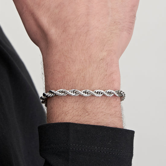 BRACELET POUR HOMME EN ACIER TISSÉ Luca Barra