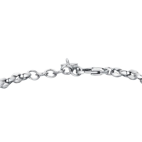 BRACELET HOMME EN ACIER AVEC ANCRE ROSE IP