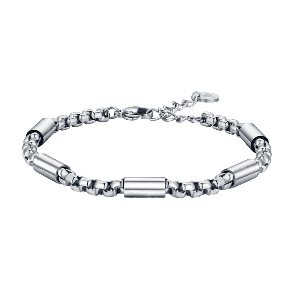 BRACELET EN ACIER POUR HOMME AVEC ÉLÉMENTS EN ACIER Luca Barra