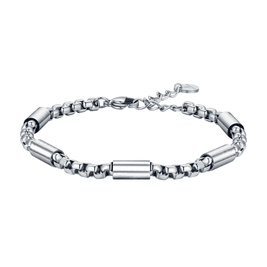 BRACELET EN ACIER POUR HOMME AVEC ÉLÉMENTS EN ACIER Luca Barra