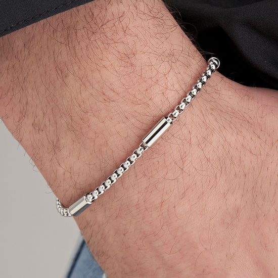 BRACELET EN ACIER POUR HOMME AVEC ÉLÉMENTS EN ACIER Luca Barra