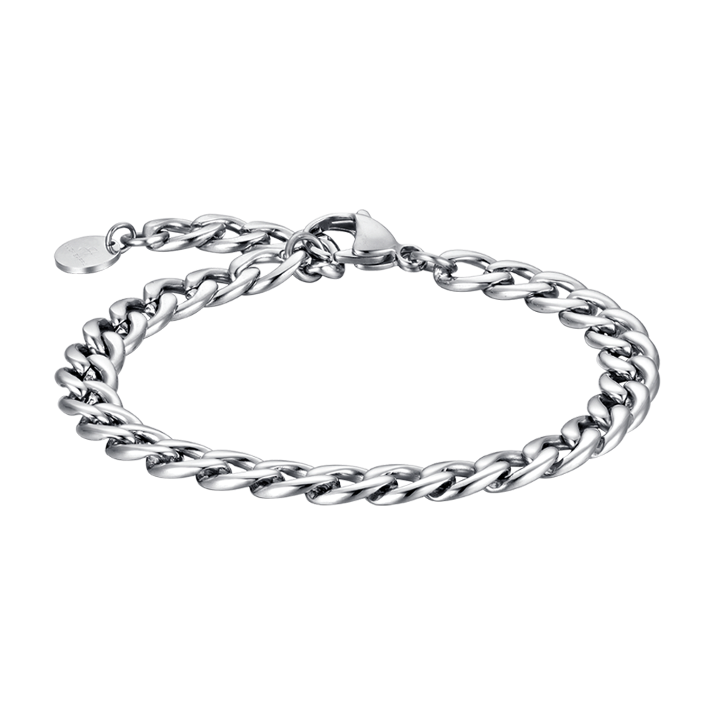 BRACELET HOMME EN ACIER MOULÉ ARGENT Luca Barra