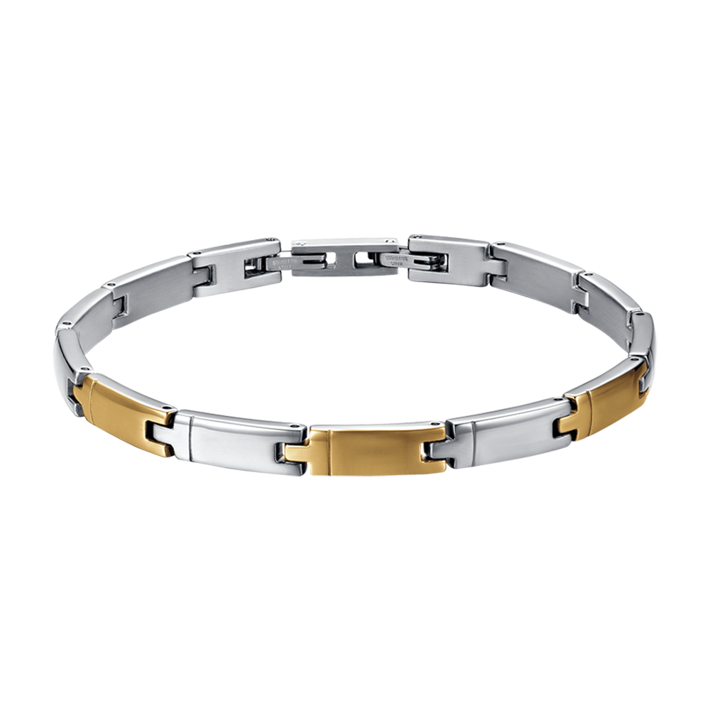 BRACELET POUR HOMMES EN OR ET ACIER IP Luca Barra