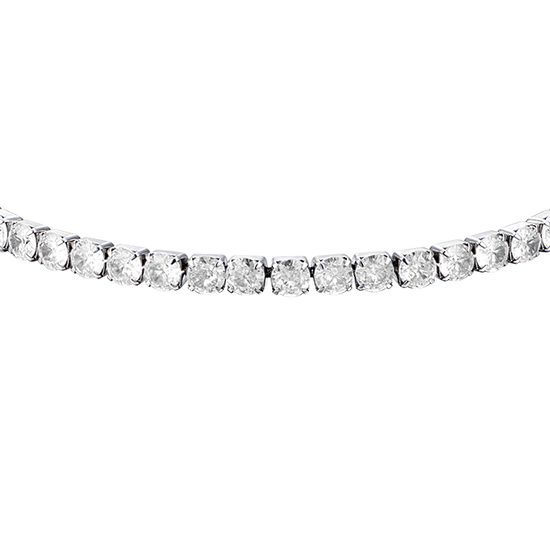 BRACELET TENNIS POUR HOMME EN ACIER AVEC CRISTAUX BLANCS