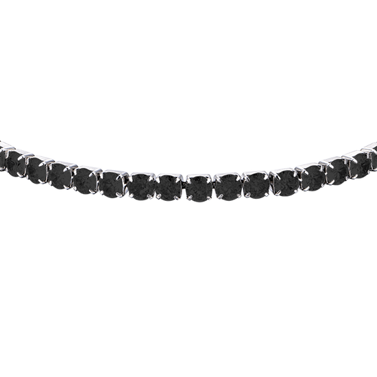 BRACELET TENNIS EN ACIER POUR HOMME AVEC CRISTAUX NOIRS