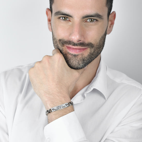 BRACELET HOMME EN ACIER DADDY YOU'RE THE BEST IN THE WORLD