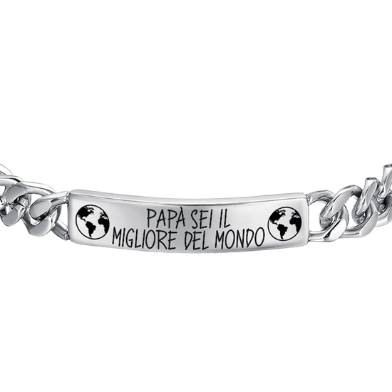BRACELET HOMME EN ACIER DADDY YOU'RE THE BEST IN THE WORLD