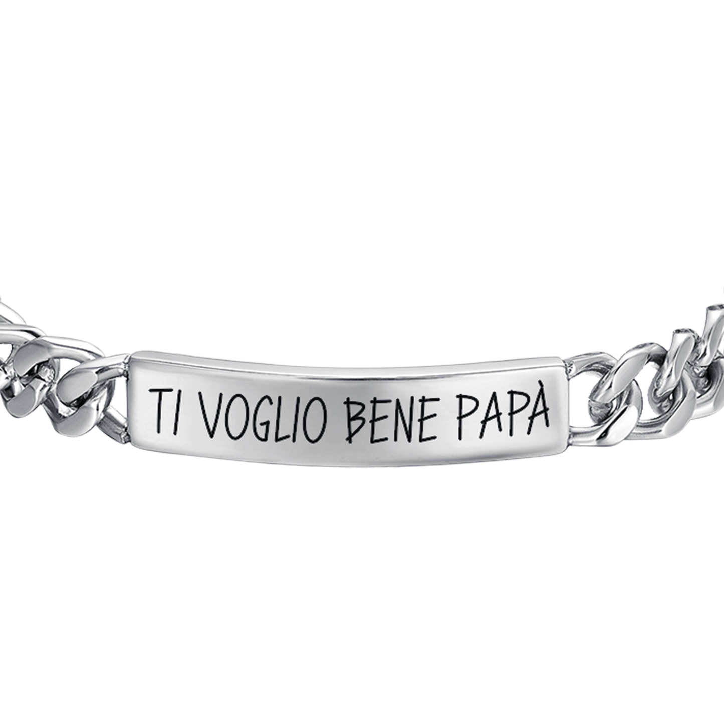 BRACELET HOMME ACIER JE T'AIME PAPA