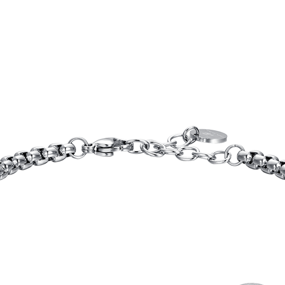 BRACELET HOMME EN ACIER SIGNE DU ZODIAQUE POISSONS PLAQUE