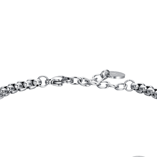 BRACELET HOMME EN ACIER SIGNE DU ZODIAQUE POISSONS PLAQUE