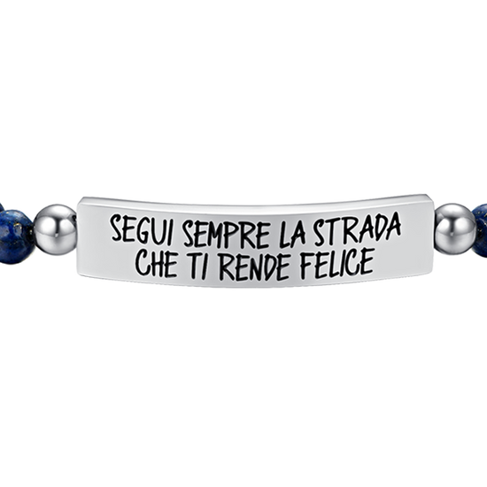 BRACELET EN ACIER POUR HOMMES SUIVEZ TOUJOURS LE CHEMIN QUI VOUS REND HEUREUX