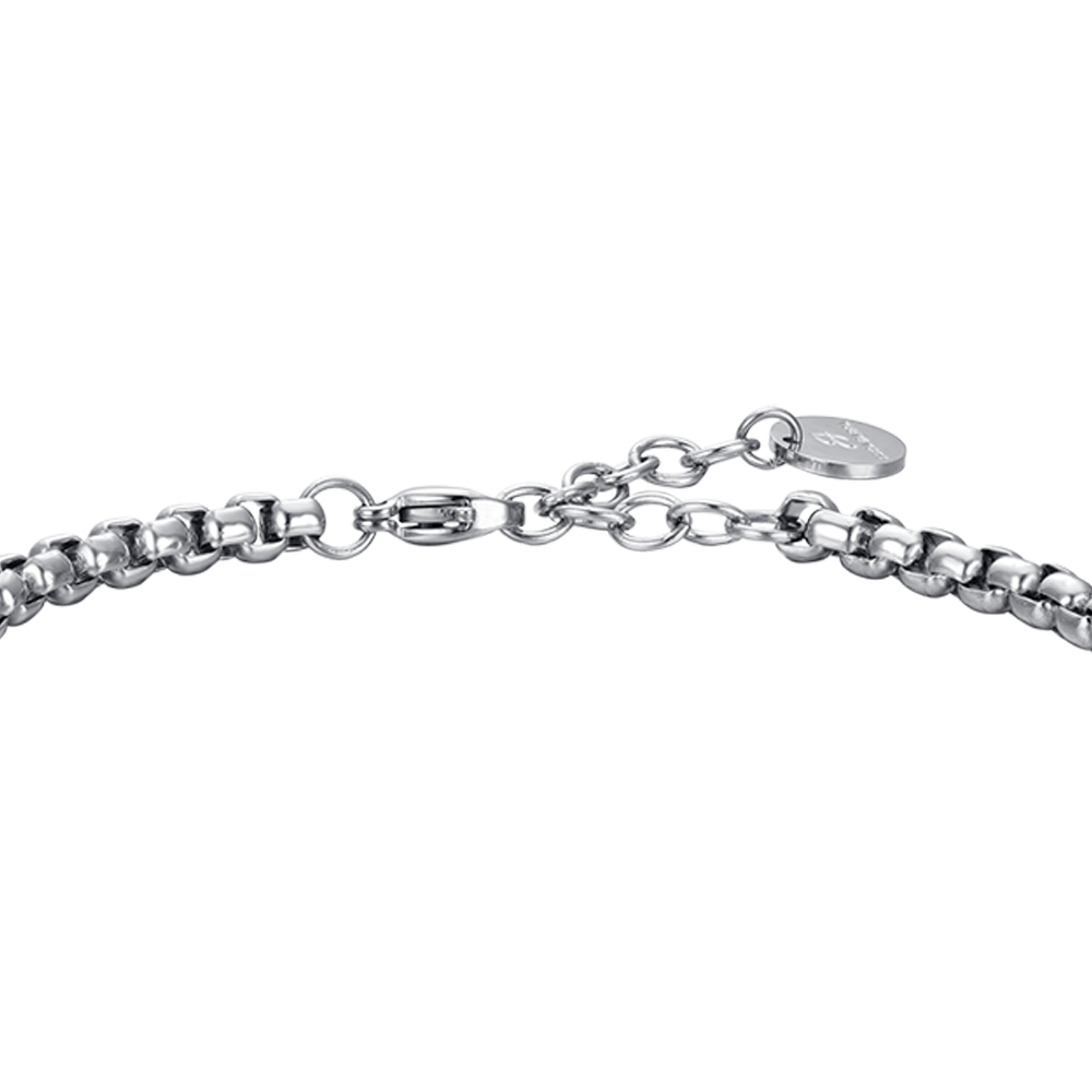 BRACCIALE UOMO IN ACCIAIO PIASTRA IP NERO NESSUN LIMITE AI TUOI SOGNI