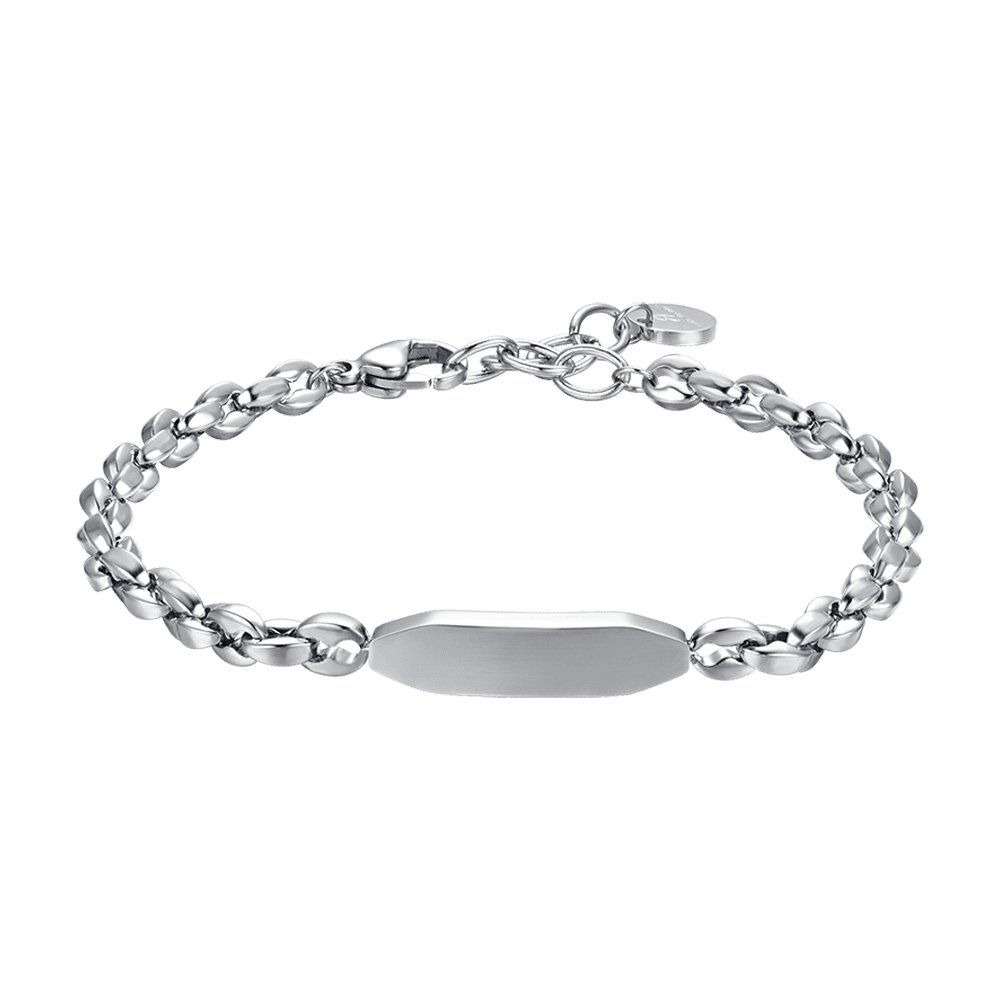 BRACELET HOMME EN ACIER AVEC ÉLÉMENT