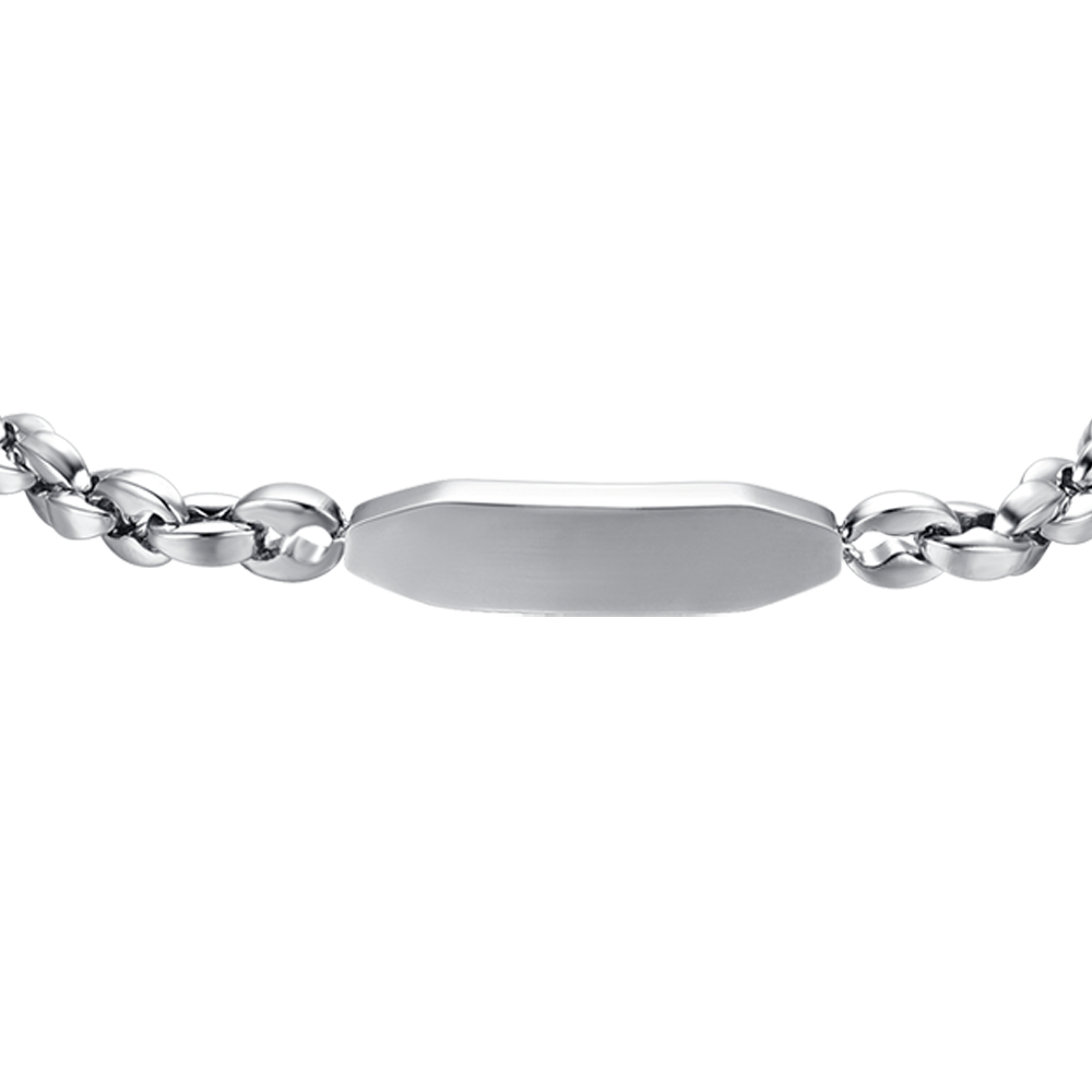 BRACELET HOMME EN ACIER AVEC ÉLÉMENT