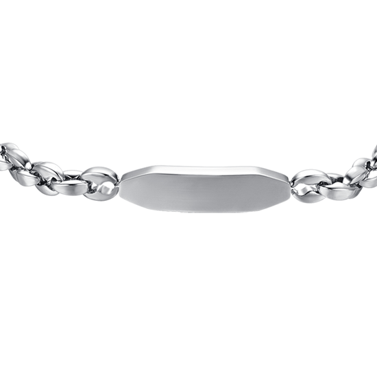 BRACELET HOMME EN ACIER AVEC ÉLÉMENT