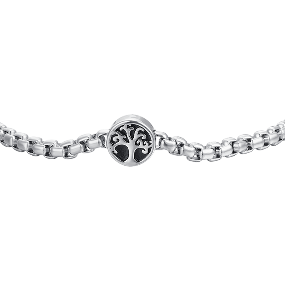 BRACELET HOMME EN ACIER ARBRE DE VIE