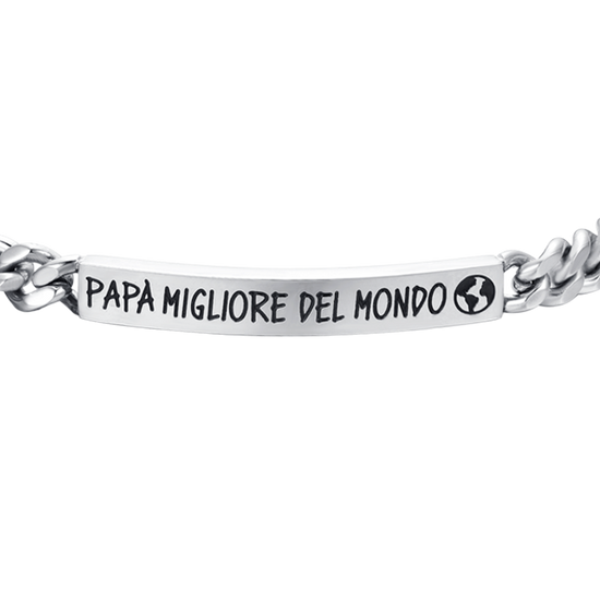 BRACELET HOMME EN ACIER MEILLEUR PAPA DU MONDE