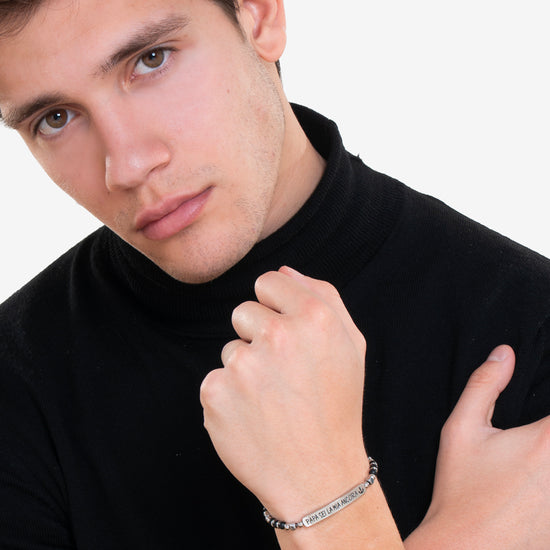 BRACELET HOMME EN ACIER DADDY YOU ARE MY ANCHOR