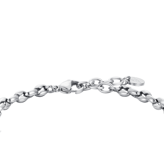 BRACELET HOMME EN ACIER AVEC ANCRE ROSE IP