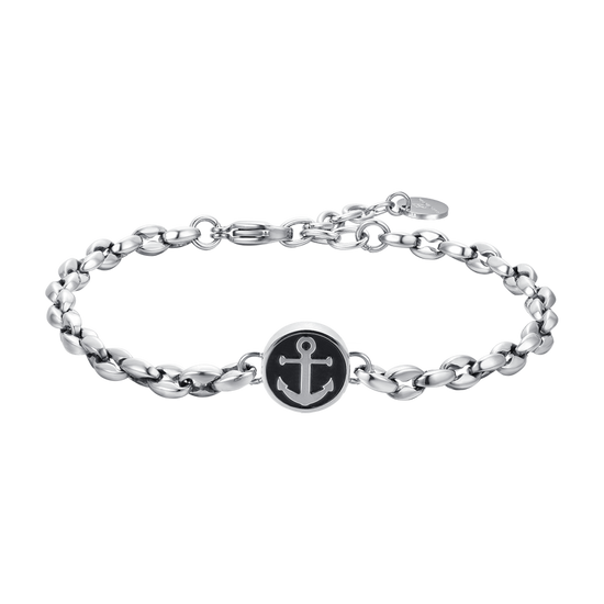 BRACELET EN ACIER POUR HOMME AVEC ANCRE Luca Barra