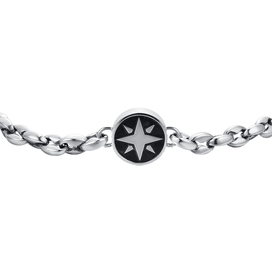 BRACELET HOMME EN ACIER AVEC ROSE DES VENTS
