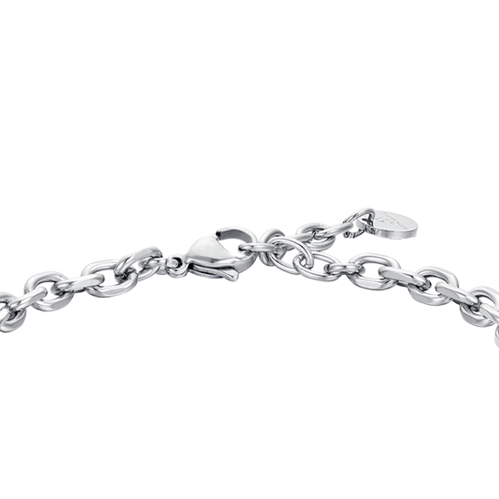 BRACELET POUR HOMME EN ACIER AVEC ÉLÉMENTS NOIRS