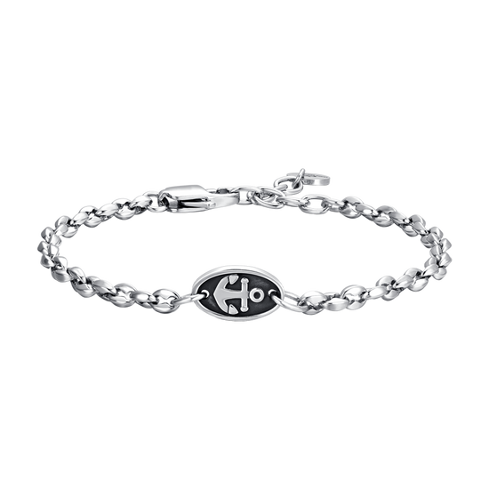 BRACELET EN ACIER POUR HOMME AVEC ANCRE Luca Barra