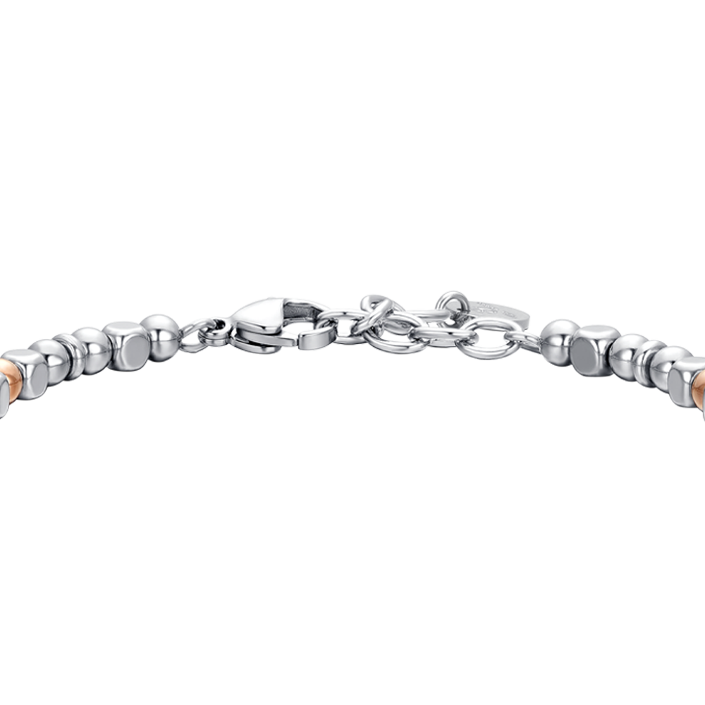 BRACELET ACIER ANCRE IP OR ROSE