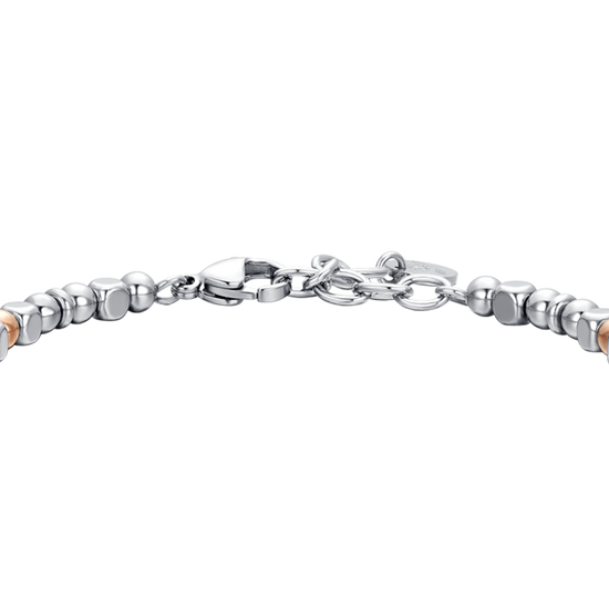 BRACELET ACIER ANCRE IP OR ROSE