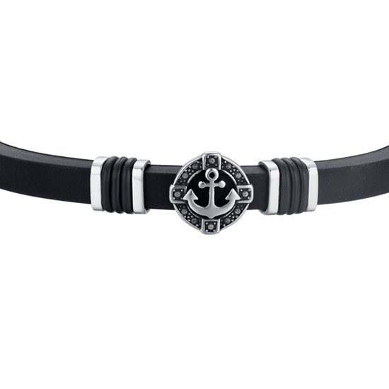 BRACELET EN SILICONE POUR HOMME AVEC ANCRE