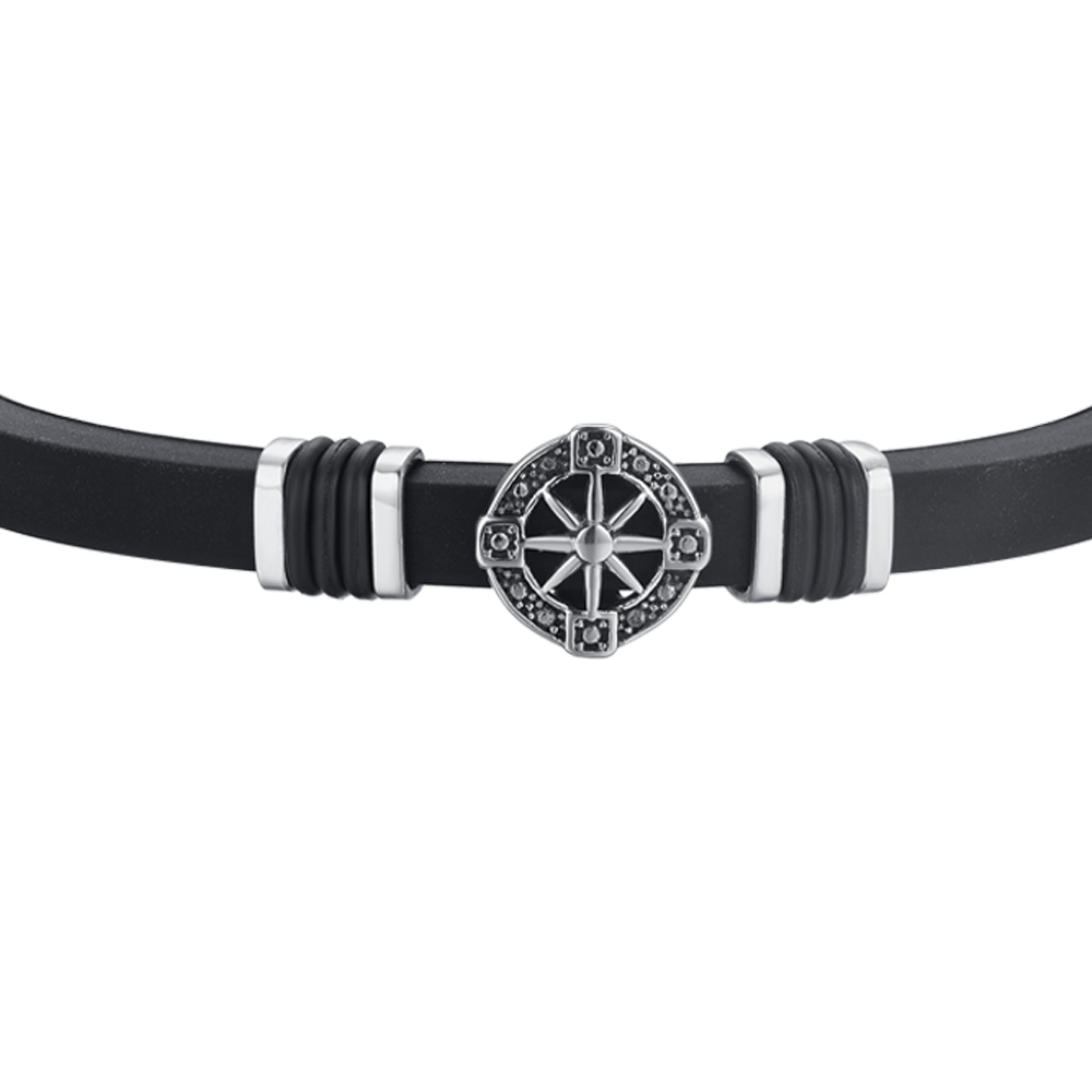 BRACELET SILICONE ROSE DES VENTS POUR HOMME