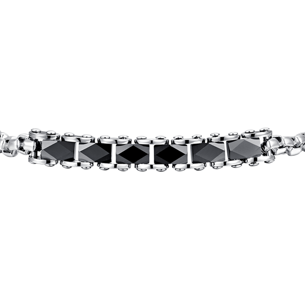 BRACELET EN ACIER POUR HOMMES ÉLÉMENTS CENTRAUX