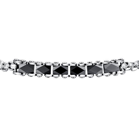 BRACELET EN ACIER POUR HOMMES ÉLÉMENTS CENTRAUX