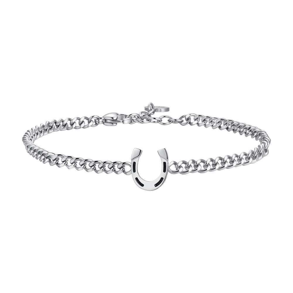 BRACCIALE UOMO IN ACCIAIO CON FERRO DI CAVALLO