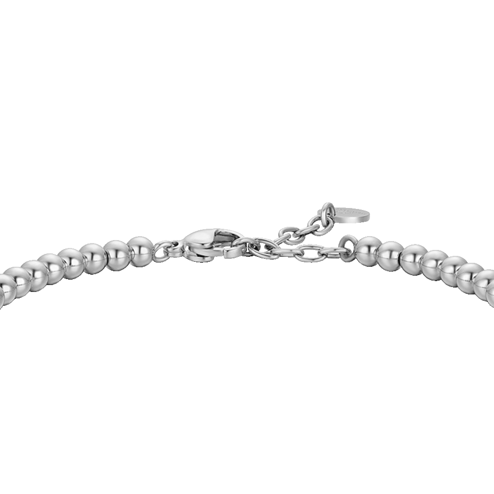 BRACCIALE UOMO IN ACCIAIO CON ELEMENTI IN EMATITE NERA