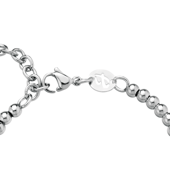 BRACCIALE DONNA IN ACCIAIO PALLINATO CON LETTERA B