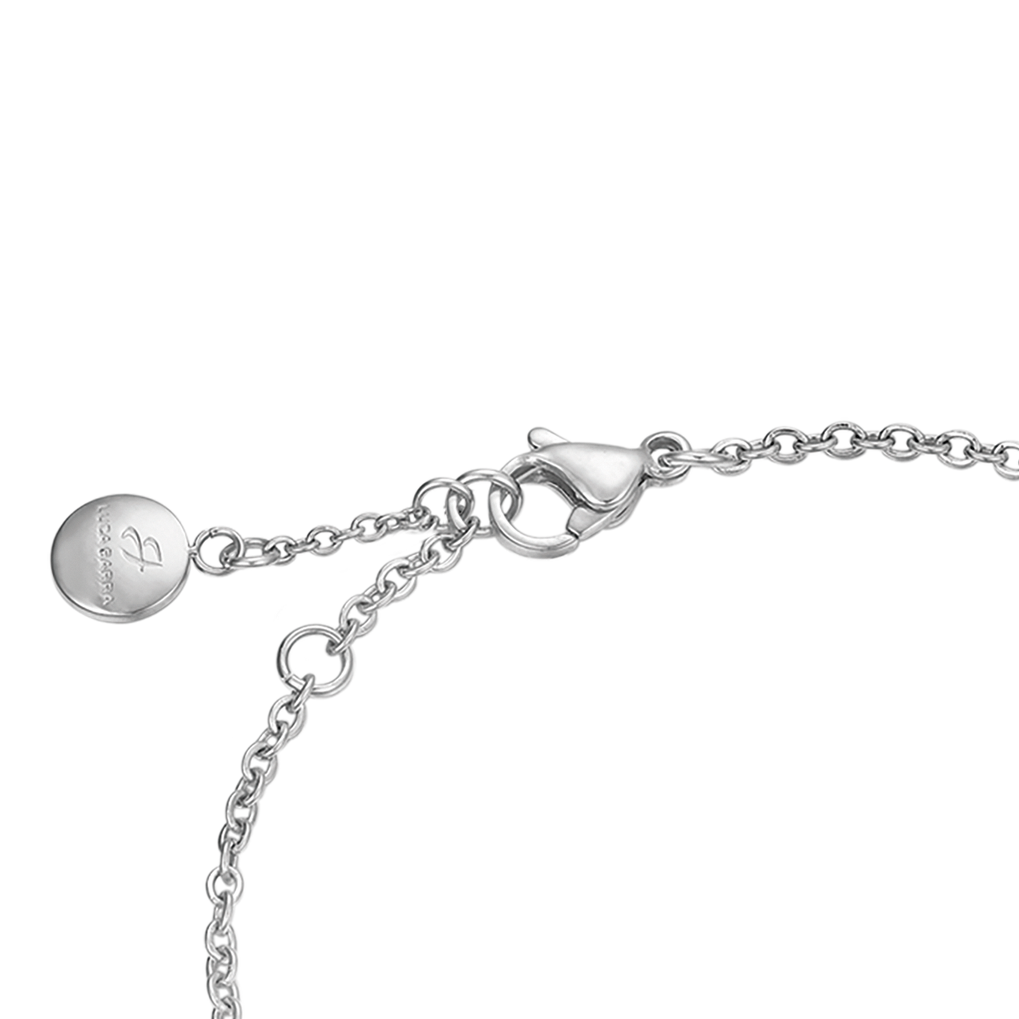 BRACELET EN ACIER POUR FEMMES AVEC PETIT CŒUR ET CRISTAUX BLANCS