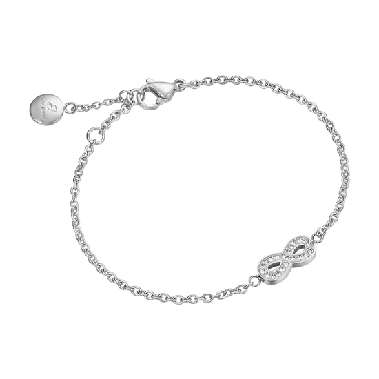 BRACELET POUR FEMME EN ACIER AVEC INFINITE ET CRISTAUX Luca Barra