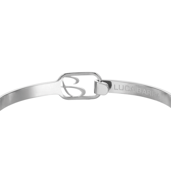 BRACELET RIGIDE EN ACIER "NE LAISSEZ PAS L'ESPOIR ÊTRE VOLÉ".