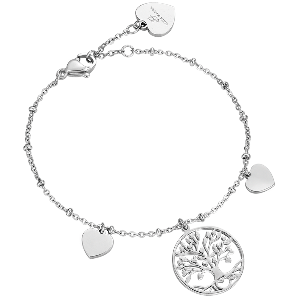 BRACELET ACIER POUR FEMME AVEC ARBRE DE VIE Luca Barra