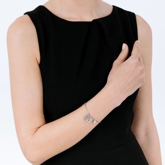 BRACELET FEMME EN ACIER AVEC ARBRE DE VIE