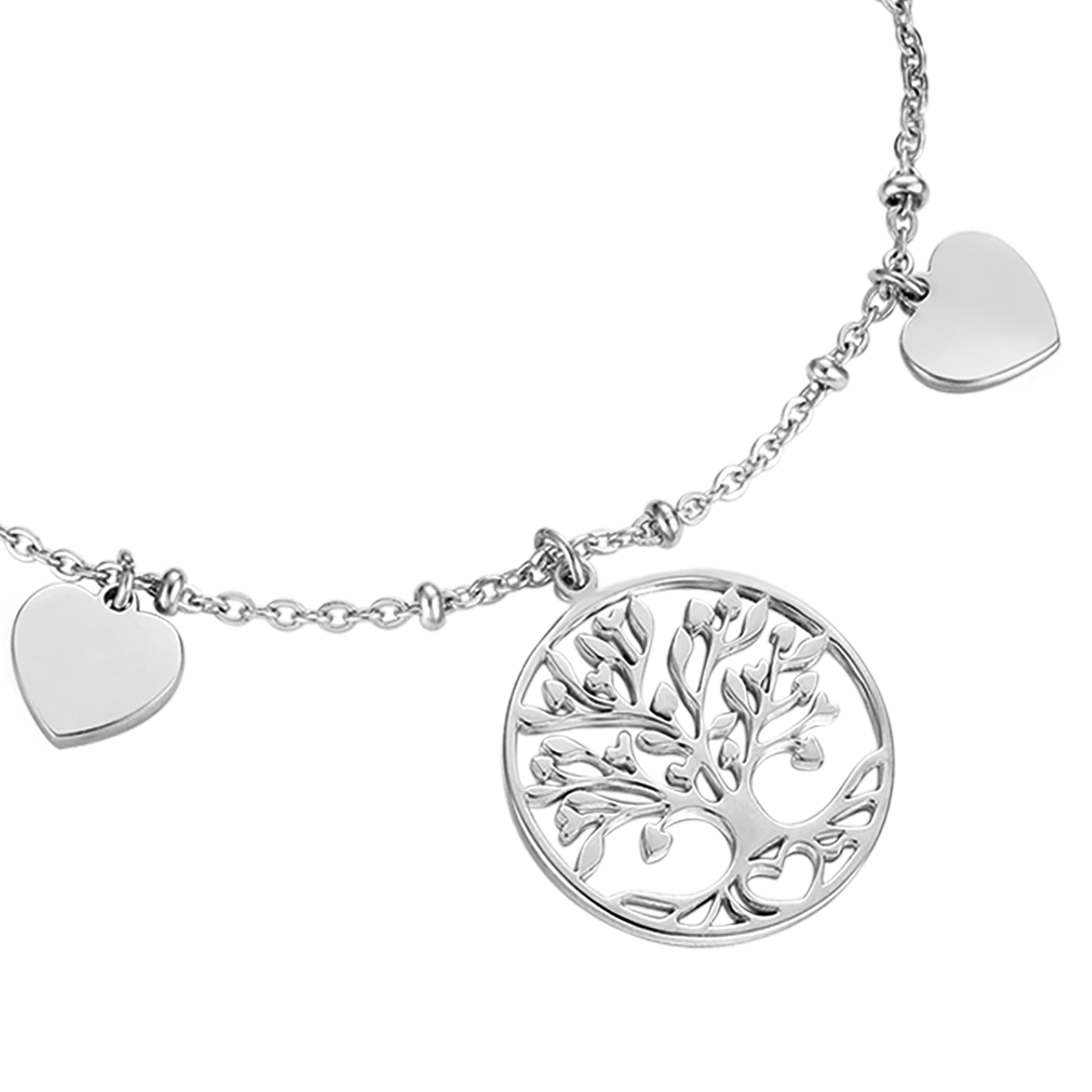BRACELET FEMME EN ACIER AVEC ARBRE DE VIE