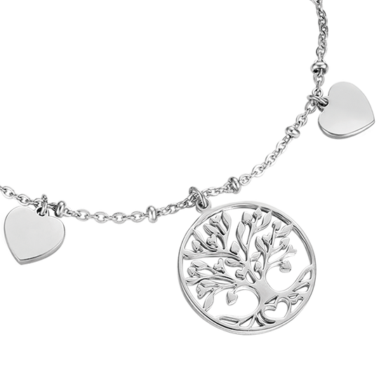 BRACELET FEMME EN ACIER AVEC ARBRE DE VIE
