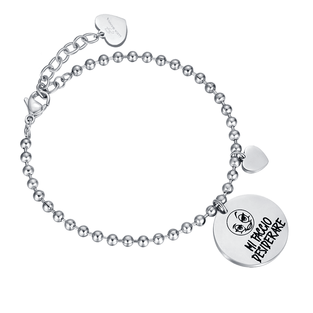 BRACELET FEMME EN ACIER AVEC LA PHRASE I MAKE MYSELF WANTED
