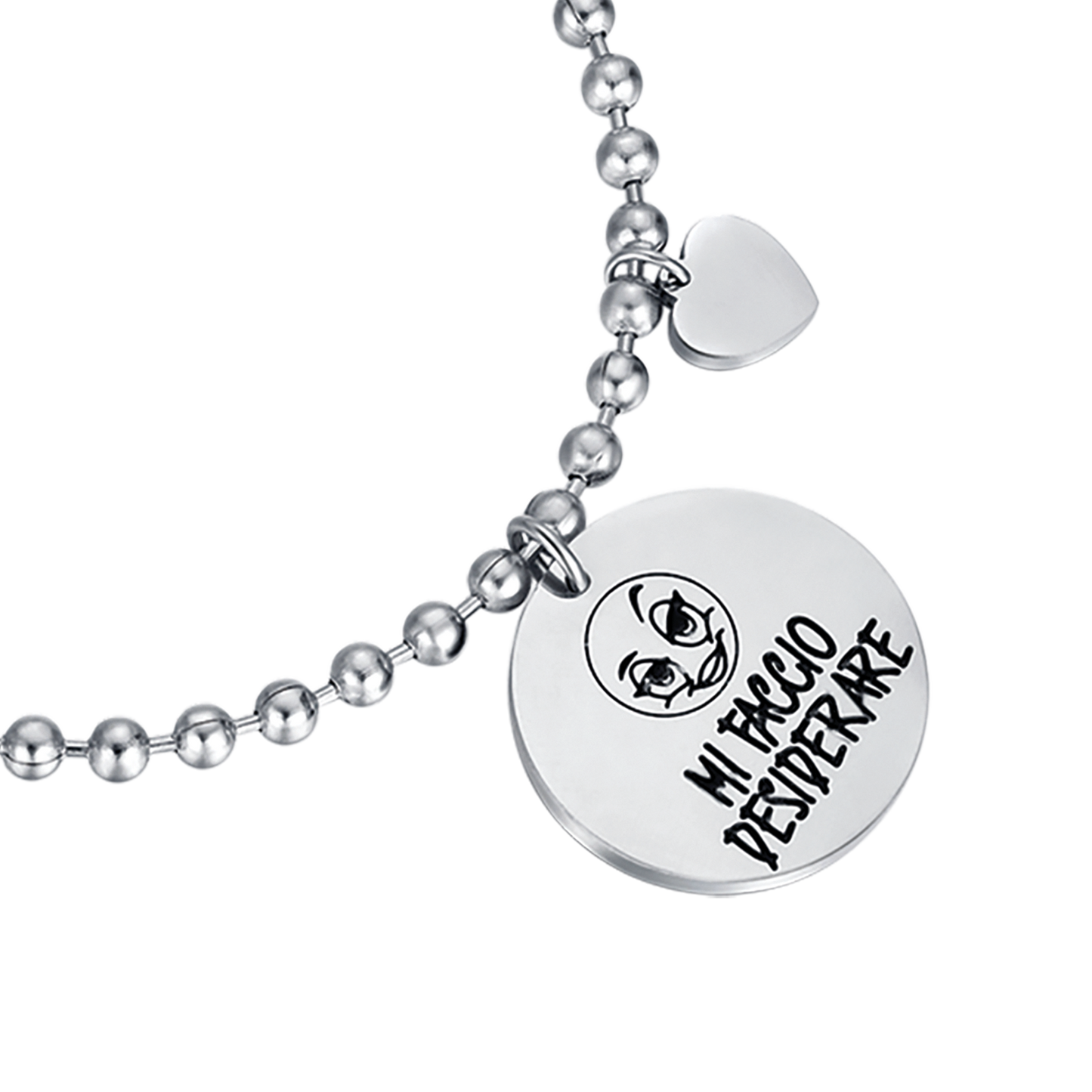 BRACELET FEMME EN ACIER AVEC LA PHRASE I MAKE MYSELF WANTED