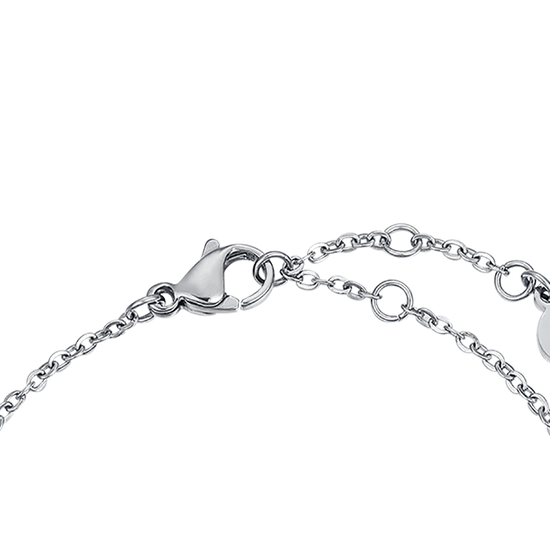 BRACELET ACIER AVEC PIERRES D'OMBRE D'OR Luca Barra