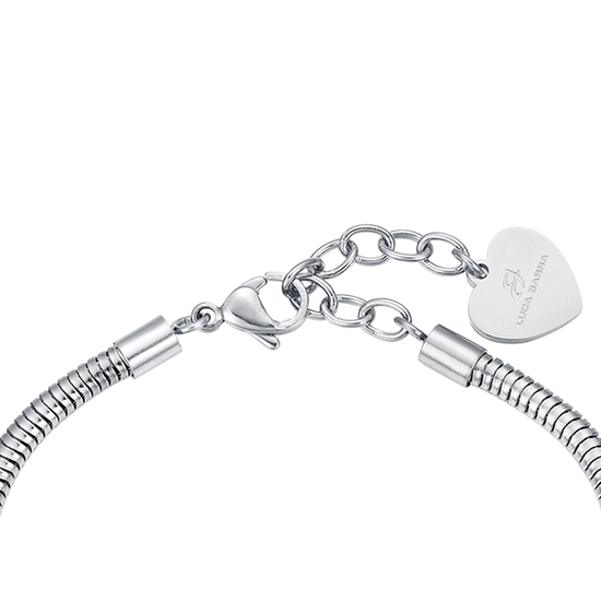 BRACELET INFINIE EN ACIER POUR FEMME AVEC CRISTAUX BLANCS Luca Barra