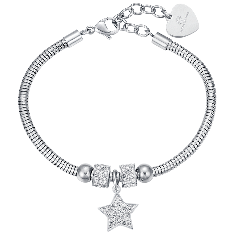 BRACELET EN ACIER STELLA POUR FEMME AVEC CRISTAUX BLANCS Luca Barra