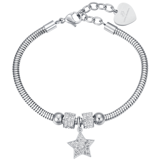 BRACELET EN ACIER STELLA POUR FEMME AVEC CRISTAUX BLANCS Luca Barra