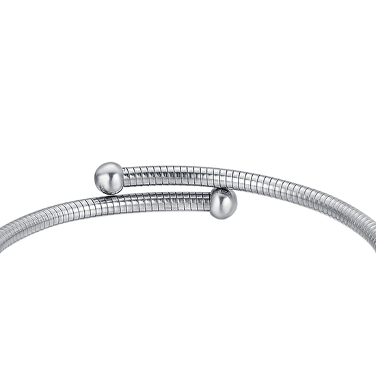 BRACELET EN ACIER AVEC MAISON AVEC CRISTAUX BLANCS ET CŒURS EN ACIER